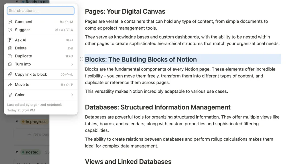 Notion UX