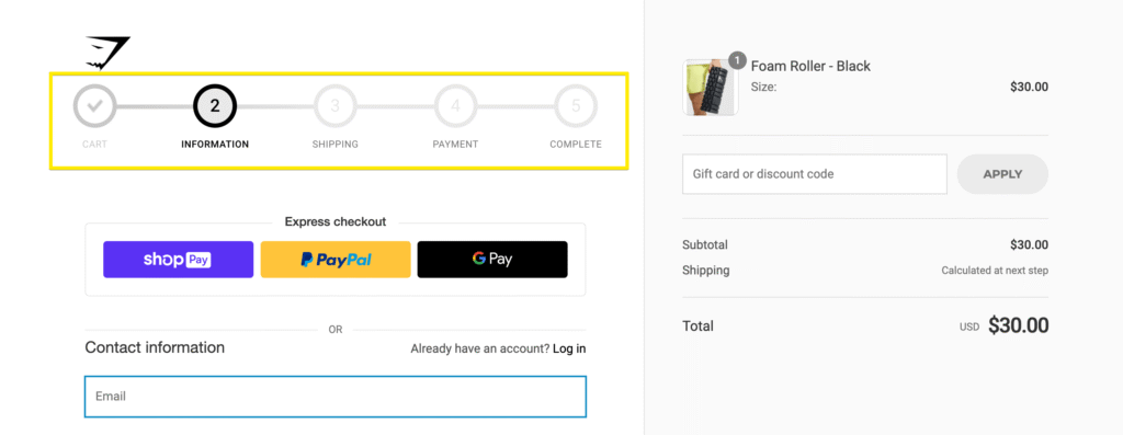 Reducing Checkout Abandonment Through Micro UX 630f3c0df6f4071822b02bfe gymshark progress bar min - Raw.Studio