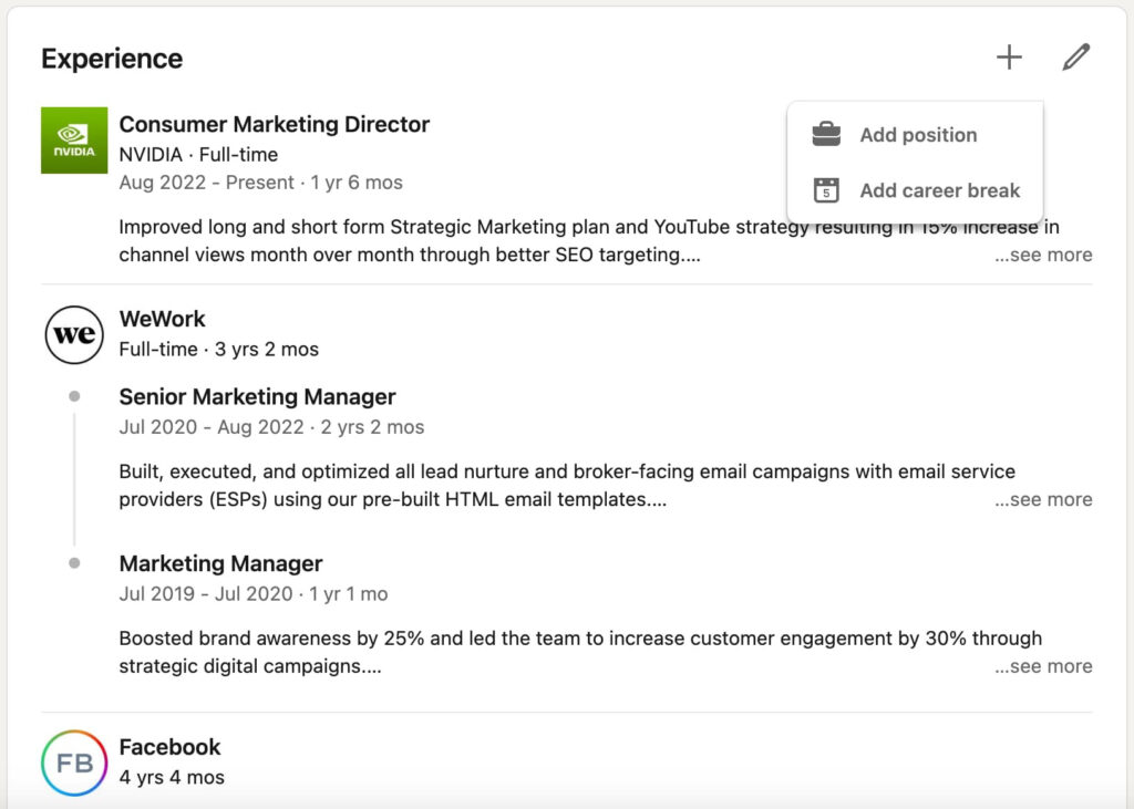 LinkedIn UX