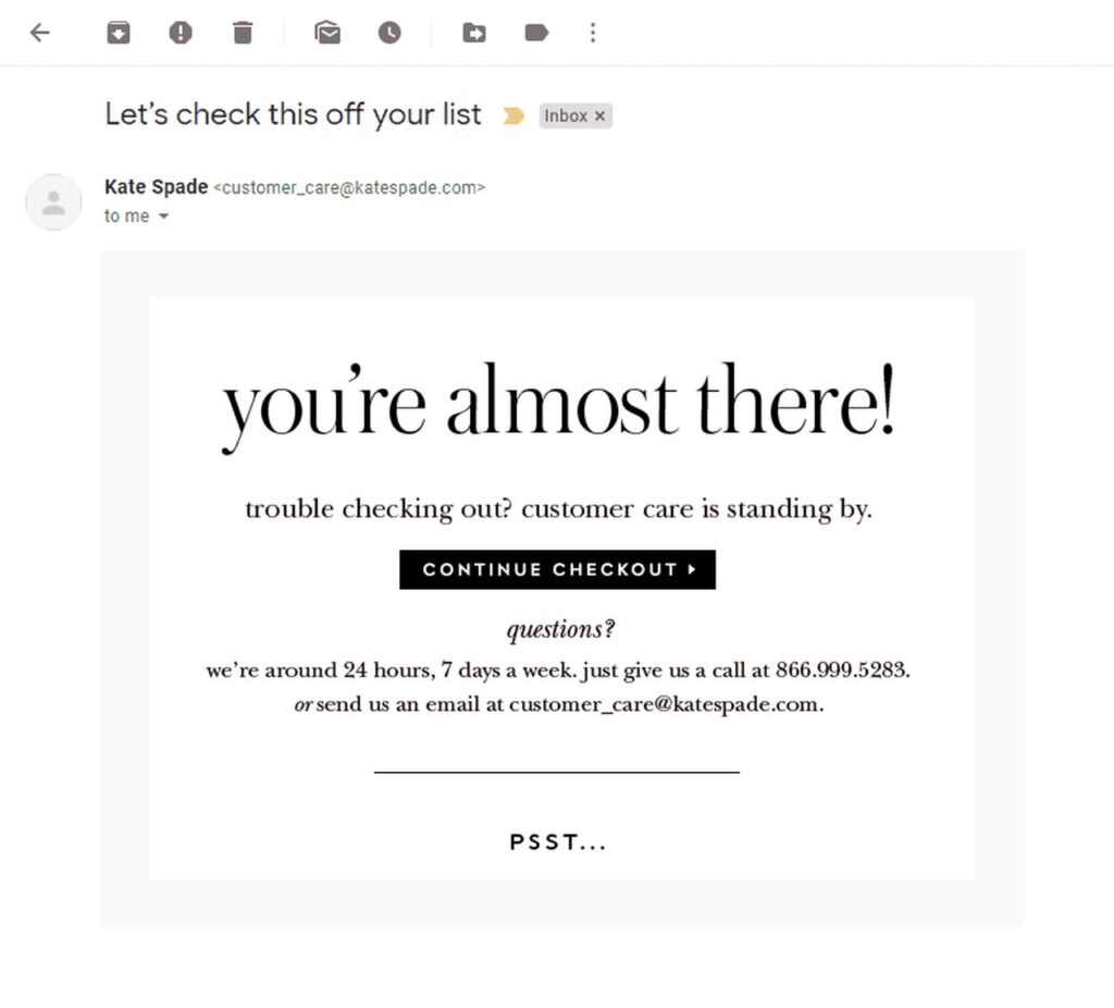 Reducing Checkout Abandonment Through Micro UX 65b1085f0222d0deddb9a665 subject lines katespade - Raw.Studio