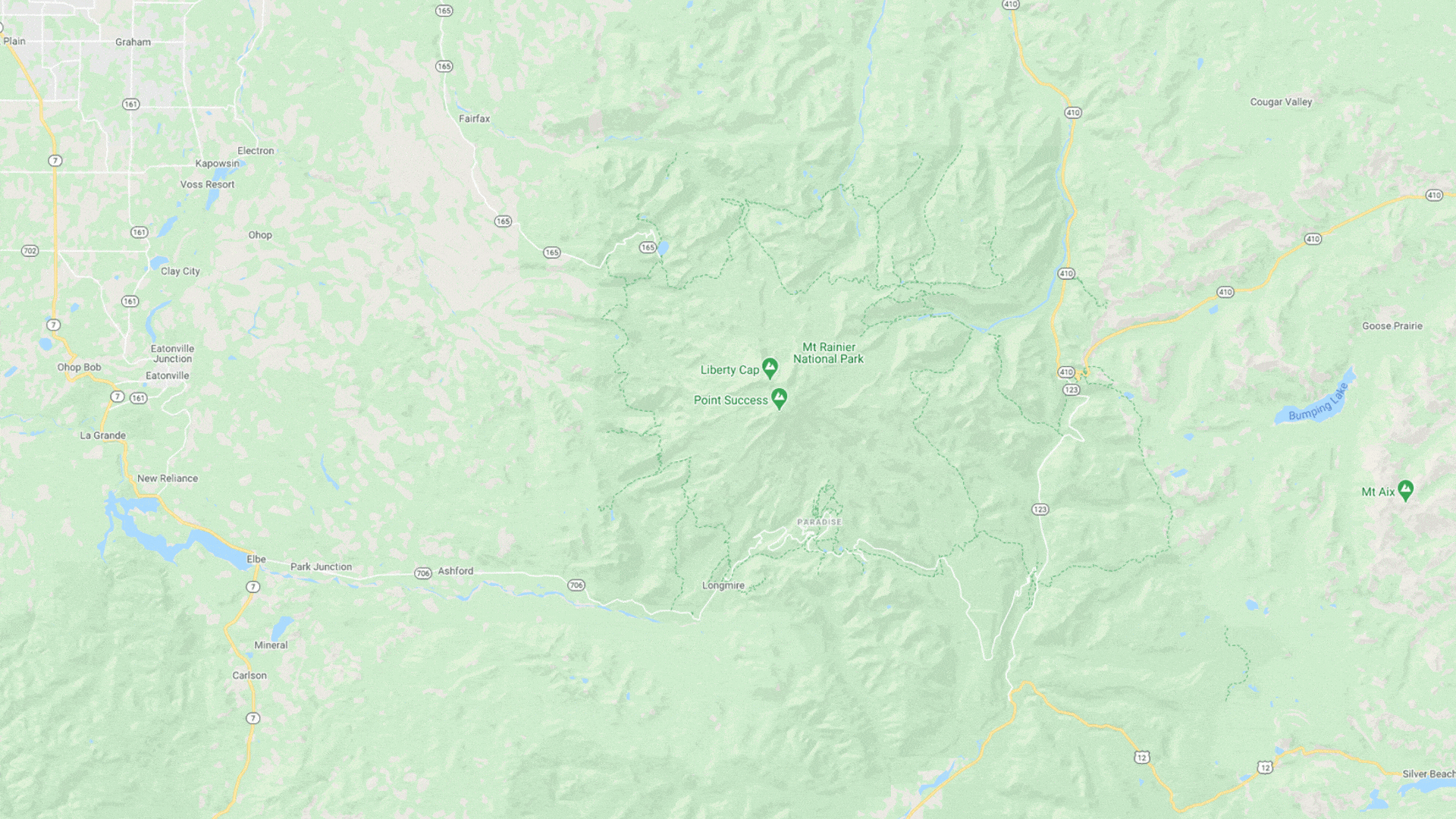 A before and after of Mt. Rainier National Park. Now the snowy peaks are visible and effectively detailed.