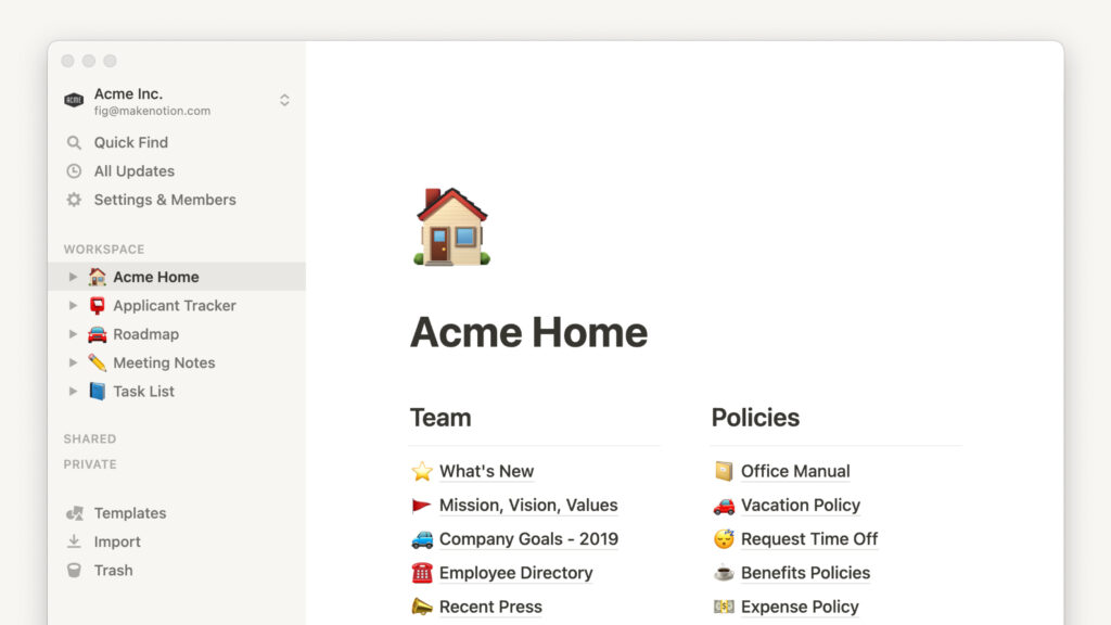 Notion UX