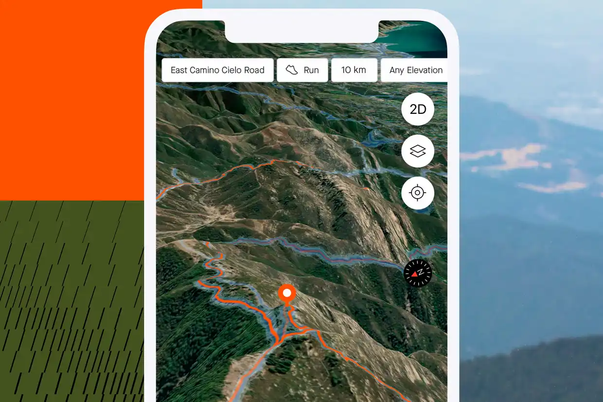 Screenshot of a map from Strava's application