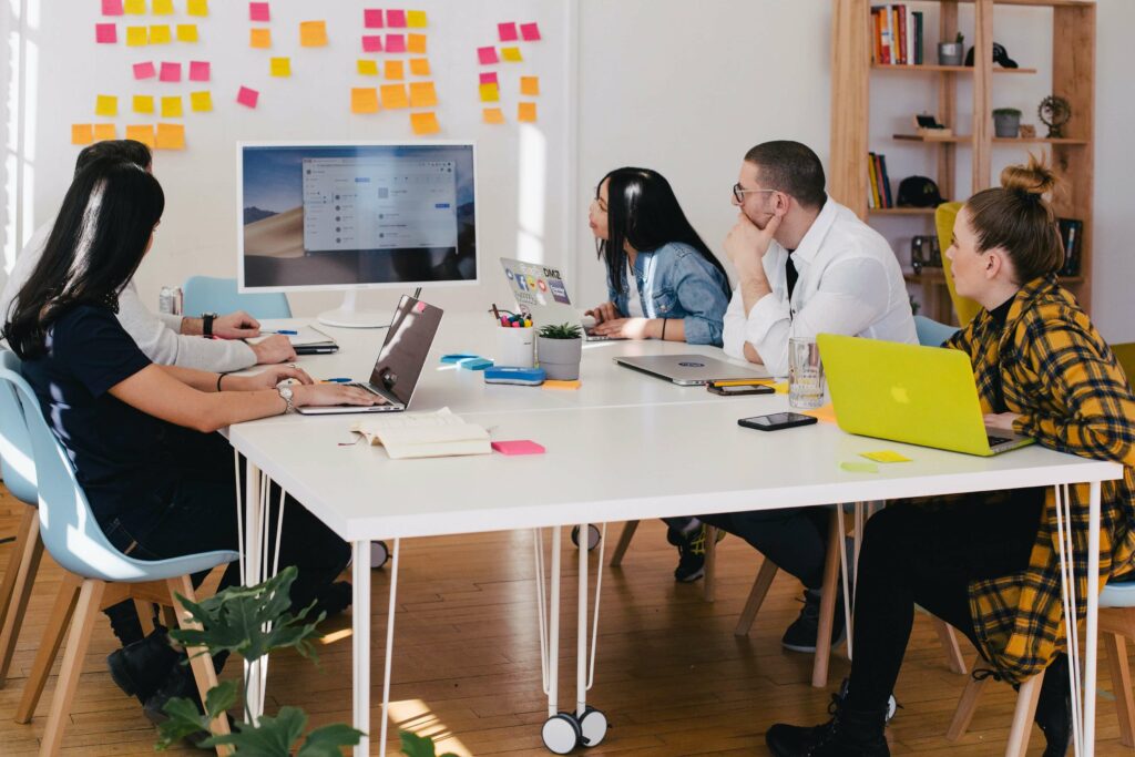 designers looking at a screen